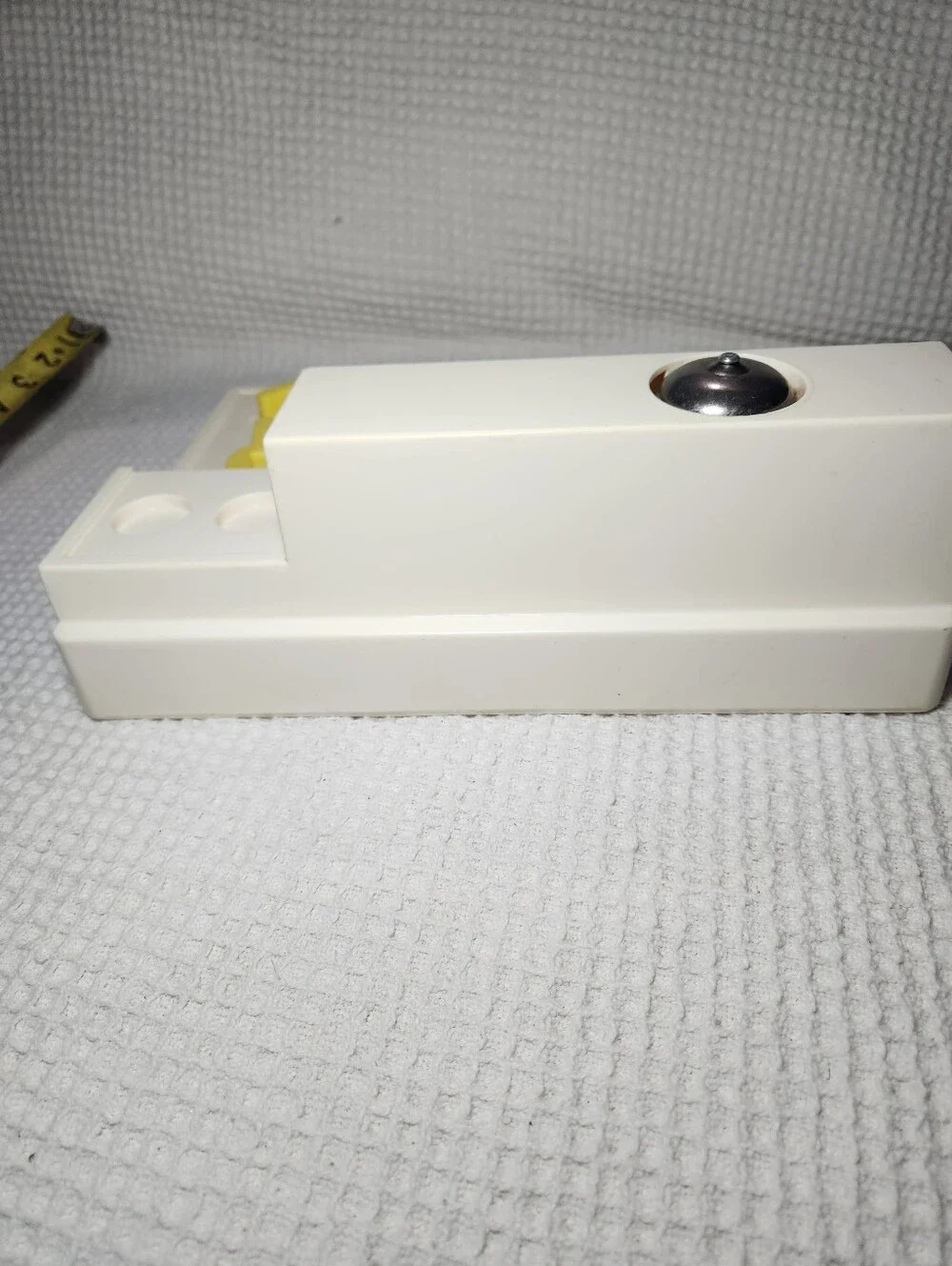 Fisher-Price Vintage Toy Stove in White with Yellow Accents